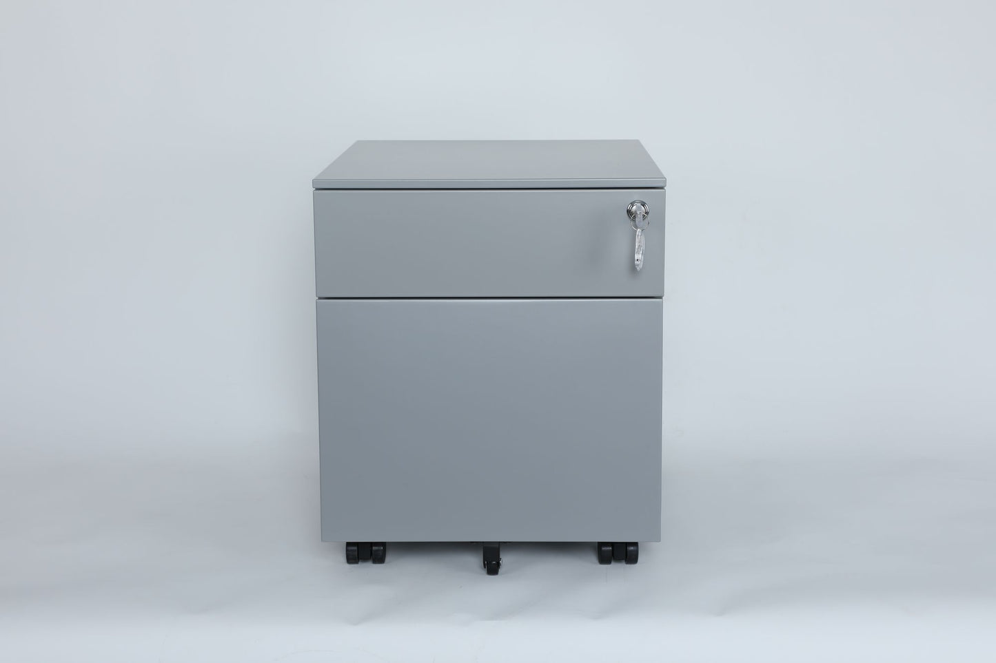 2 Drawer Mobile File Cabinet with Lock Metal Filing Cabinet for Legal/Letter/A4/F4 Size, Fully Assembled Include Wheels, Home/Office Design