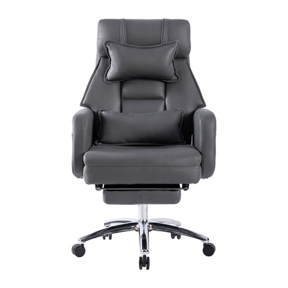 Swivel Ergonomic Leather High Back Office Chair with Lumbar Support Headrest