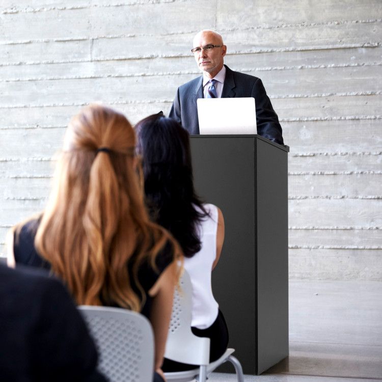 Wooden Floor Standing Podium Speaking Lectern