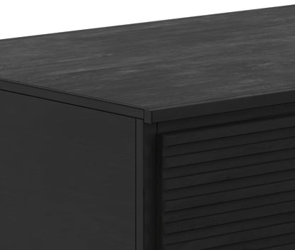 Bridgevine Home Stardust 64 inch Executive Desk, No Assembly Required, Black Finish