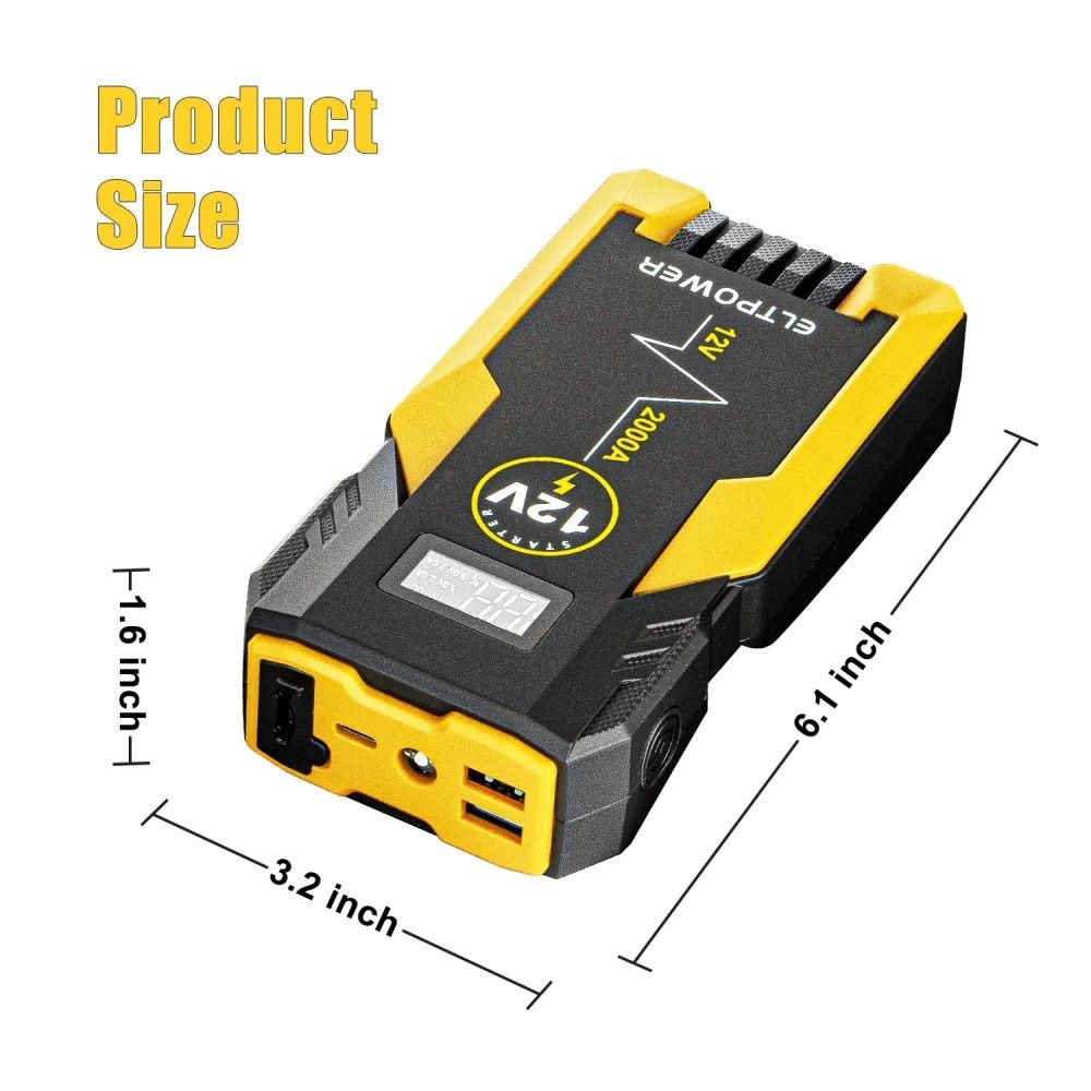 ET05 2000A Car Portable Jump Starter,Yellow