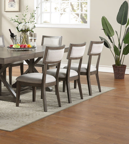 [SET OF 2] Contemporary Solid Wood & Veneer Dining Room Chairs