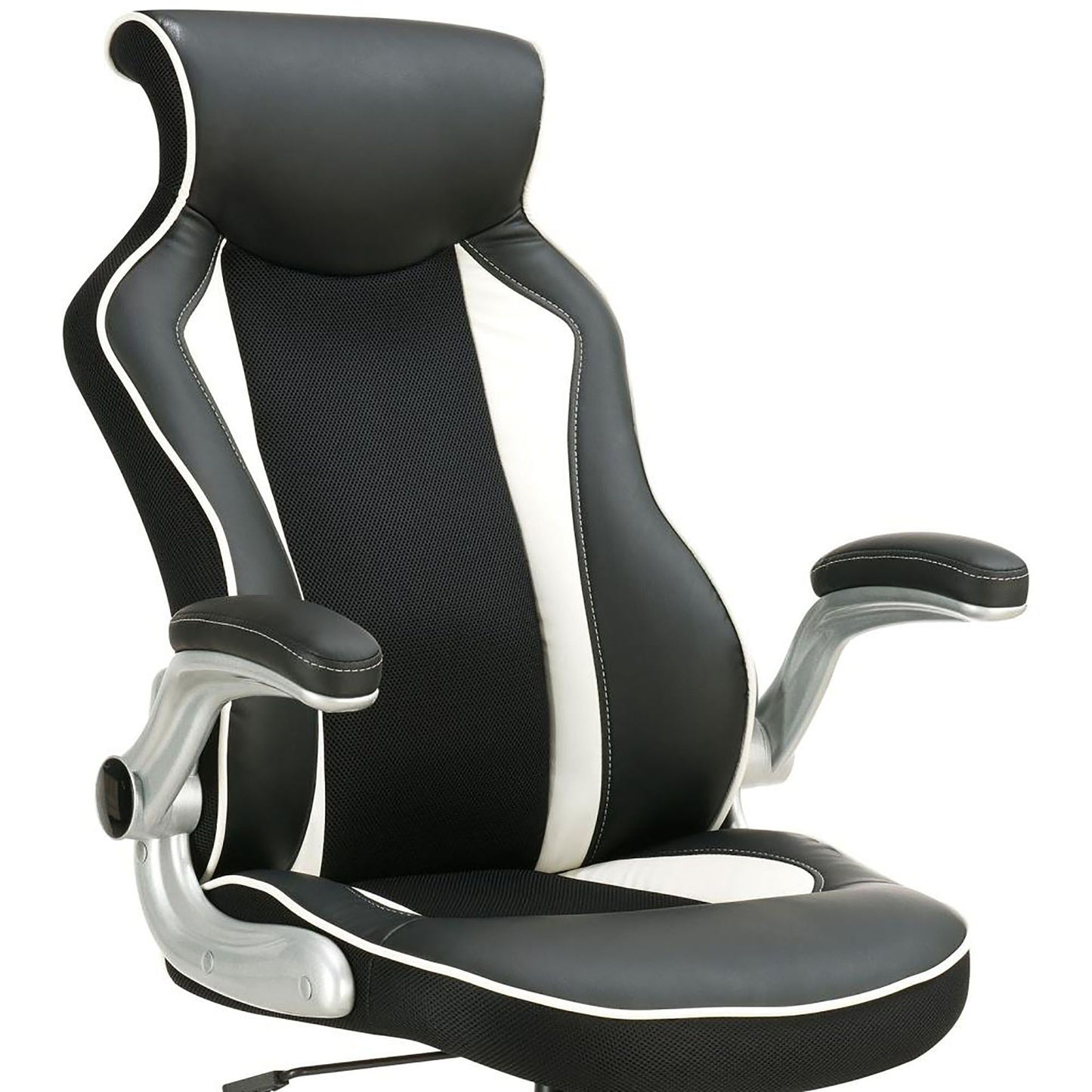 Black and Silver Adjustable Height Office Chair