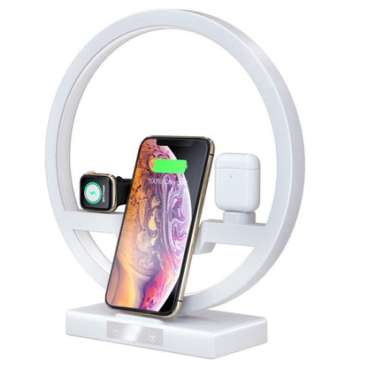 3 in 1 Wireless Charger Applicable For Mobile Phone Watch Headset Table Lamp Charging Bracket Hotselling