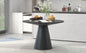 TREXM Retro Round Dining Table Minimalist Elegant Table for Living Room, Dining Room (Black)