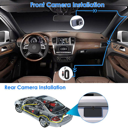 1080P Dual Lens Dash Cam Vehicle Driving Recorder Car DVR with WiFi GPS G-Sensor APP Control Motion Detection Parking Monitor Night Vision