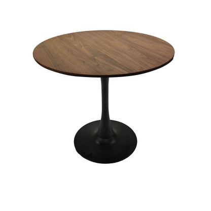 Walnut color Round Dining Table, 31.5" Tulip Table Kitchen Dining Table 2-4 People with MDF Table Top & Pedestal Base, Mid-Century End Table Leisure Coffee Table Office Living Room Table