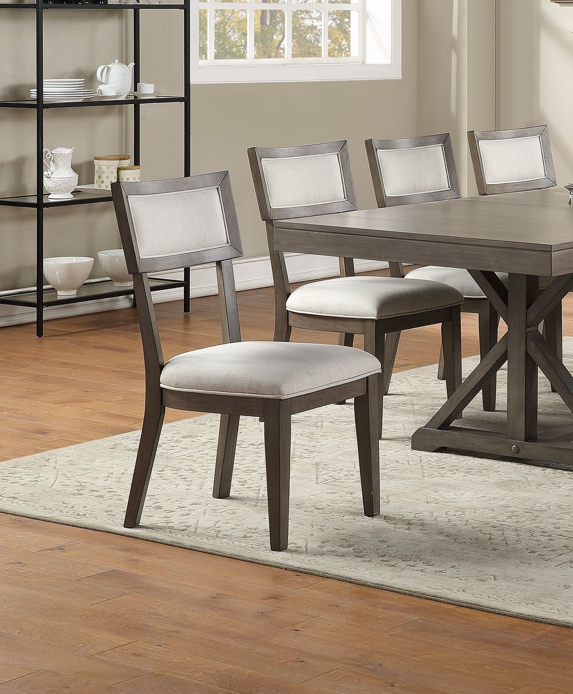 [SET OF 2] Contemporary Solid Wood & Veneer Dining Room Chairs