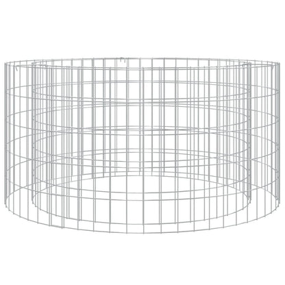 Gabion Fire Pit Ø 39.4" Galvanized Iron