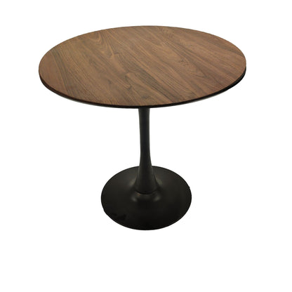 Walnut color Round Dining Table, 31.5" Tulip Table Kitchen Dining Table 2-4 People with MDF Table Top & Pedestal Base, Mid-Century End Table Leisure Coffee Table Office Living Room Table