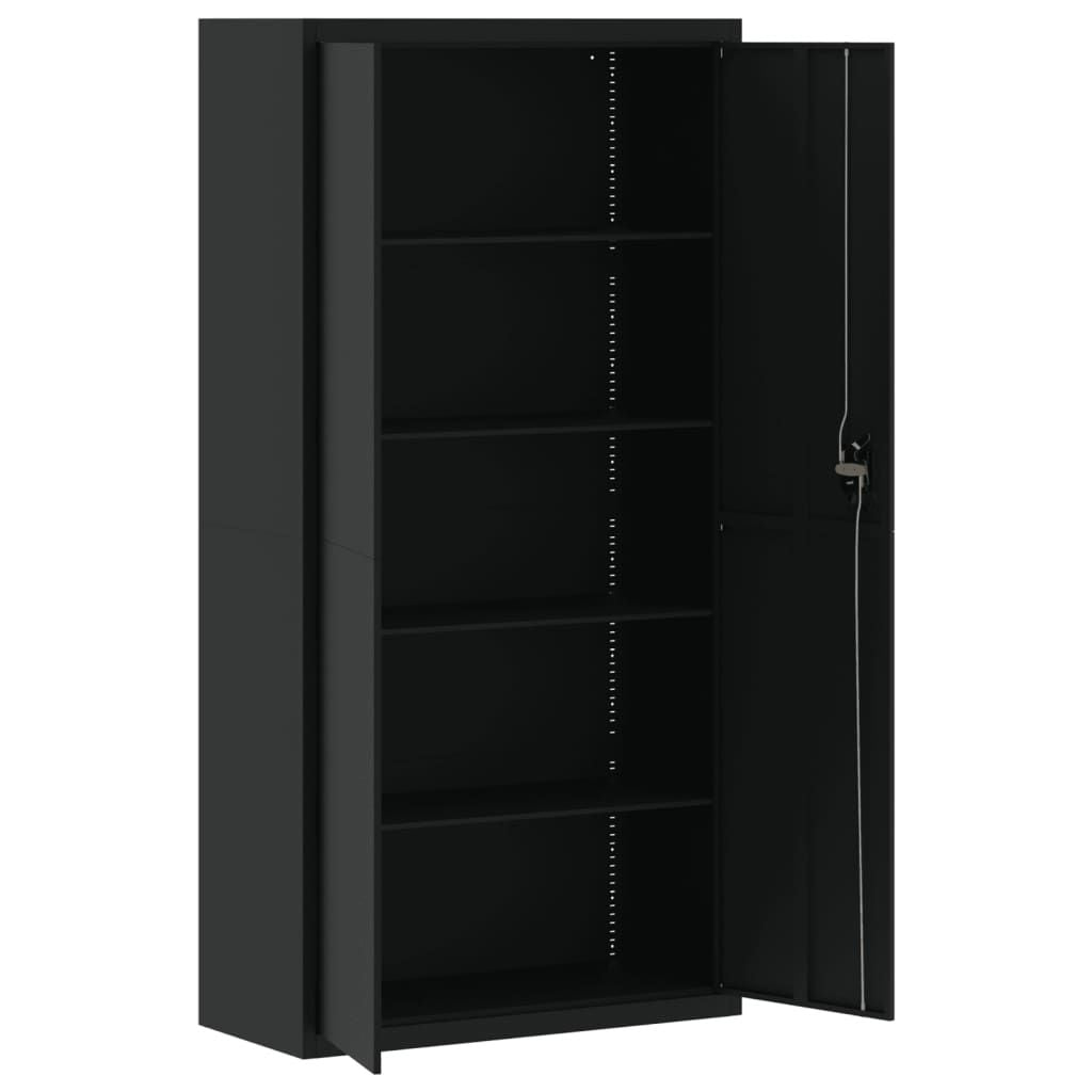 File Cabinet Black 35.4"x15.7"x70.9" Steel