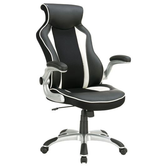 Black and Silver Adjustable Height Office Chair