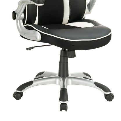 Black and Silver Adjustable Height Office Chair