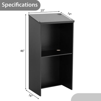 Wooden Floor Standing Podium Speaking Lectern