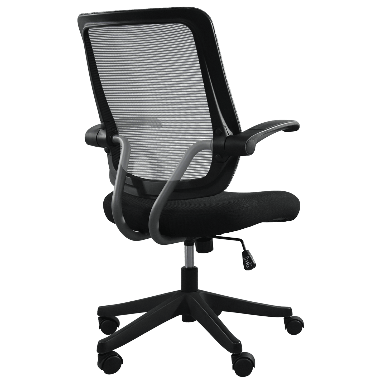 Ergonomic Mid-back Office Chair with Flip-up Armrest,360° Silent Wheels