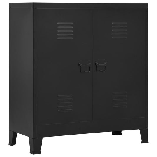 Industrial Storage Chest Black 35.4"x15.7"x39.4" Steel