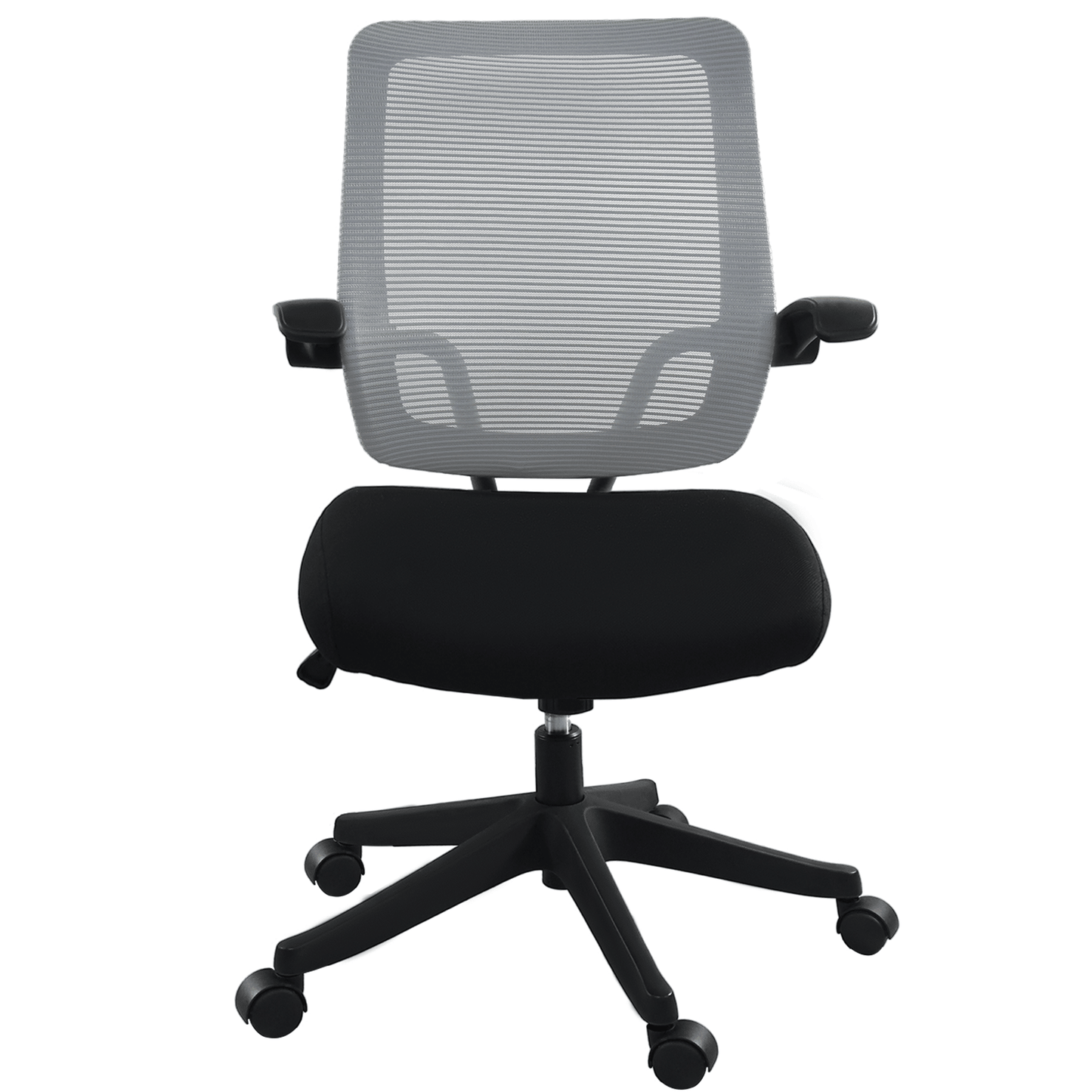 Ergonomic Mid-back Office Chair with Flip-up Armrest,360° Silent Wheels