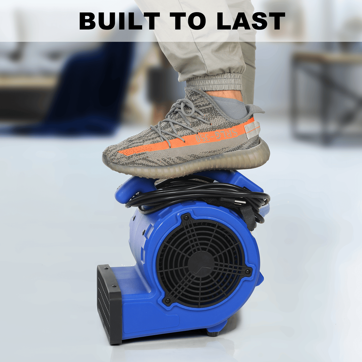 Simple Deluxe Air Mover, 305 CFM Mini Floor Blower Fan for Water Damage, Blue, 12 Inch