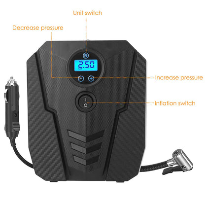 Portable Car Tire Inflator DC 12V Digital Car Air Pump Compressor Electric Air Pump with LED Light 150PSI