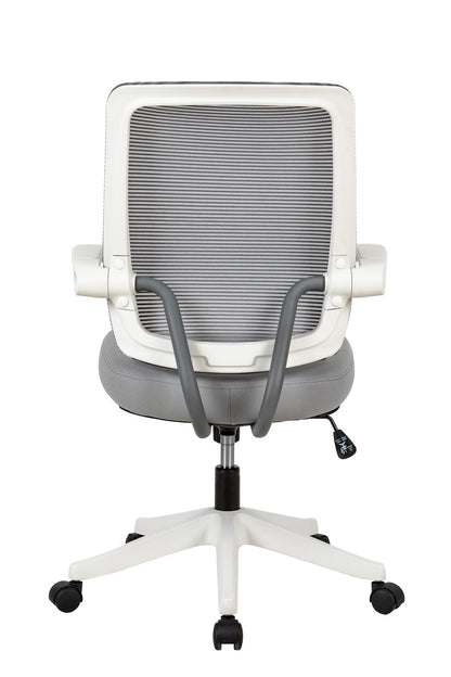 Ergonomic Mid-back Office Chair with Flip-up Armrest,360° Silent Wheels