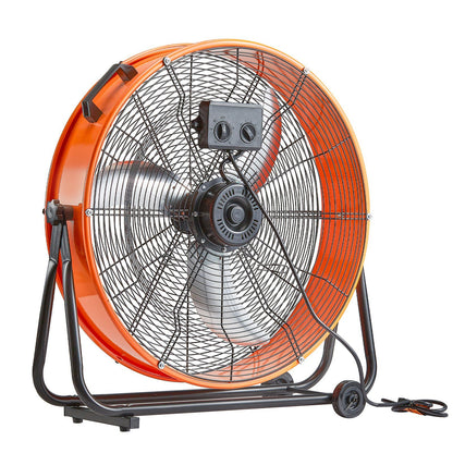 Drum Fan 24 In High Velocity Industrial Infinitely Variable Speed 7935CFM