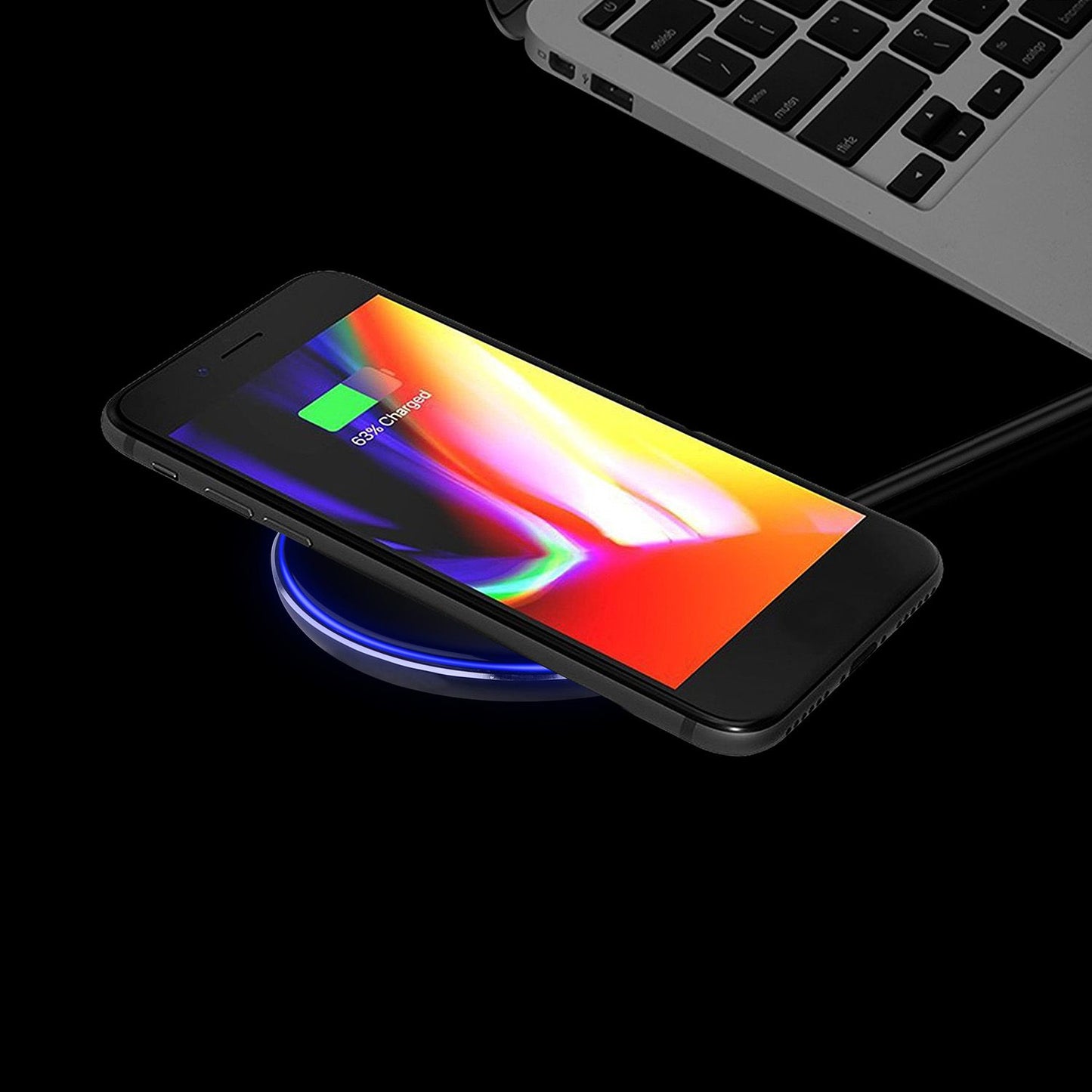 Wireless Charger Qi-Certified Ultra-Slim 5W Charging Pad for iPhone XS MAX/XR/XS/X/ 8/8 Plus