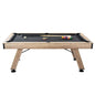 VEVOR Billiards Table, 7 ft Pool Table, Adjust Legs Stable Billiards Table, Pool Table Set Includes Balls, Cues, Chalks and Brush, Wood Color with Black Cloth, Perfect for Family Game Room Kids Adults