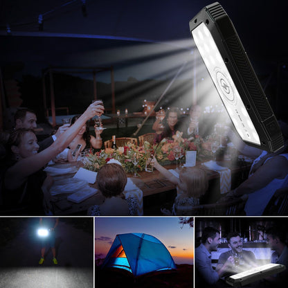 Sun Chaser Solar Powered Wireless Phone Charger 20; 000 mAh With LED Flood Light