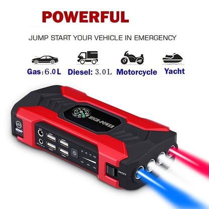 Portable Car Jump Starter 12V 200A - 20000mAh Power Bank Charger for Diesel & Petrol Vehicles - Battery Booster Device