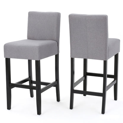 30-inch Fabric Barstool with Solid Wood Frame (Set of 2)